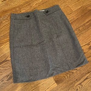 Loft, black/grey wool mini skirt